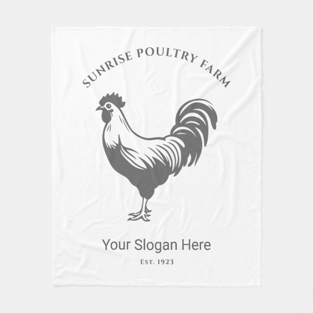 Chicken Farm House Fleecedecke (Vorderseite)