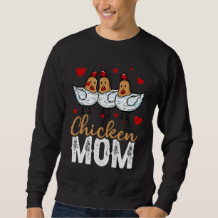 Chicken Farmer Woman Rooster   Sweatshirt