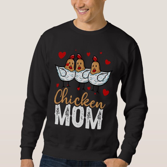 Chicken Farmer Woman Rooster   Sweatshirt (Vorderseite)