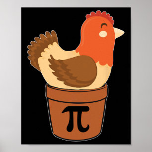 Chicken Funny Math Engineer Nerd Geburtstagsgesche Poster