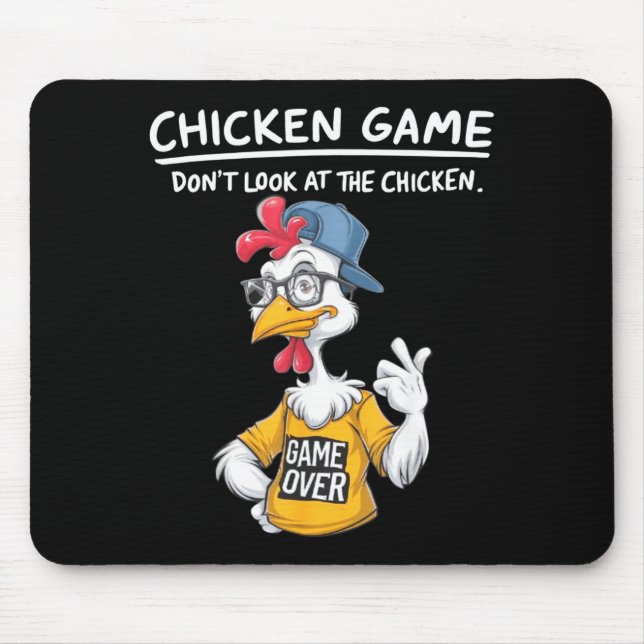 Chicken Game Humorous Family Tee - Uni-adults &amp Mousepad (Vorne)