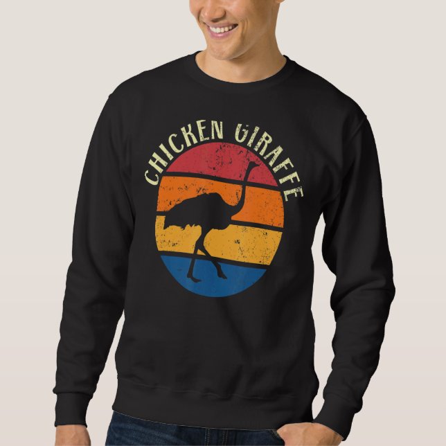 Chicken Giraffe Ostrich Animal Flighless Bird Sweatshirt (Vorderseite)