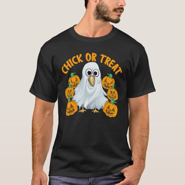 Chicken Halloween Trick Or Treat Chicken Farmer Ro T-Shirt (Vorderseite)