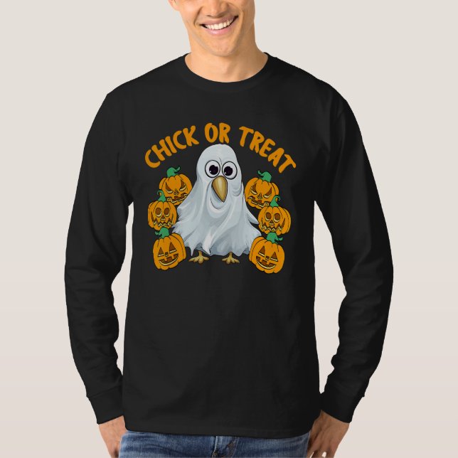 Chicken Halloween Trick Or Treat Chicken Farmer Ro T-Shirt (Vorderseite)