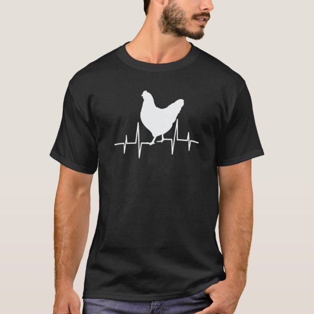 Chicken heartbeat chicken frequency my heart beats T-Shirt (Vorderseite)