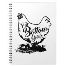 Chicken Hen Fat Bottom Notebook