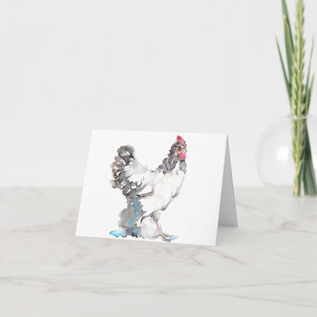 Chicken Hen Grußkarte Feiertagskarte (Vorderseite)