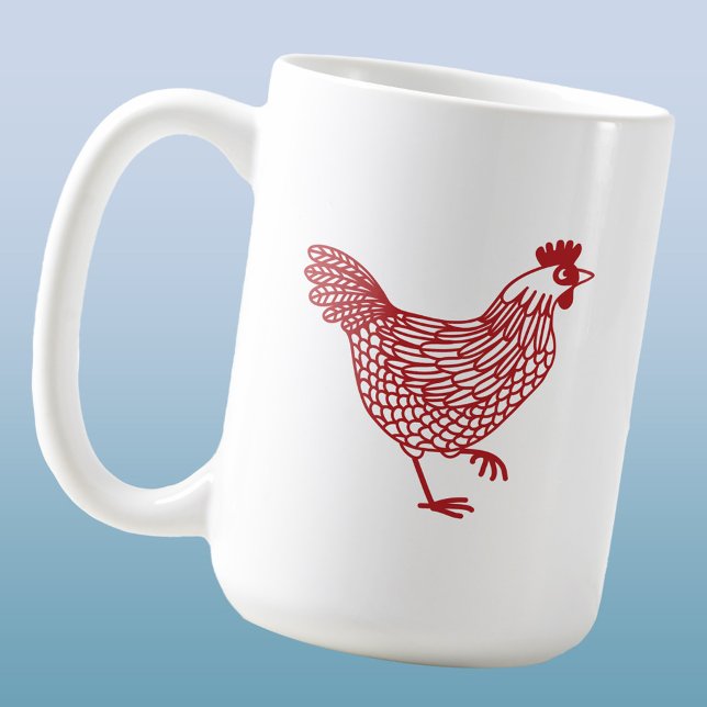 Chicken Hen Kaffeetasse (Chicken hen poultry coffee mug)