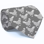 Chicken Hen Poultry Krawatte<br><div class="desc">Ein graues und weißes Hühnerdesign für Hühner- und Geflügelliebhaber, Bauer, Kleinhalter und Hühnerflüster. Originelle Kunst von Nic Squirrell.</div>
