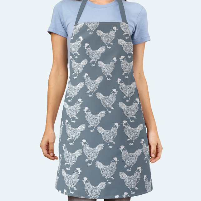 Chicken Hen Poultry Schürze (Chicken hen poultry fun patterned apron)