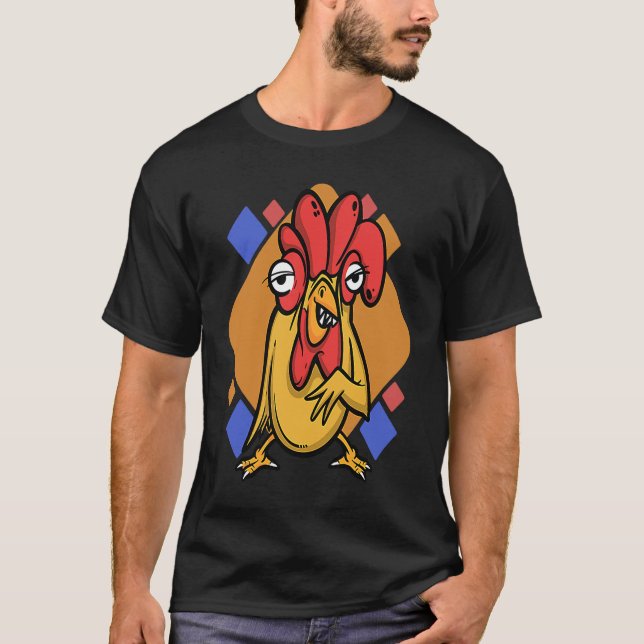 chicken hen rooster T-Shirt (Vorderseite)