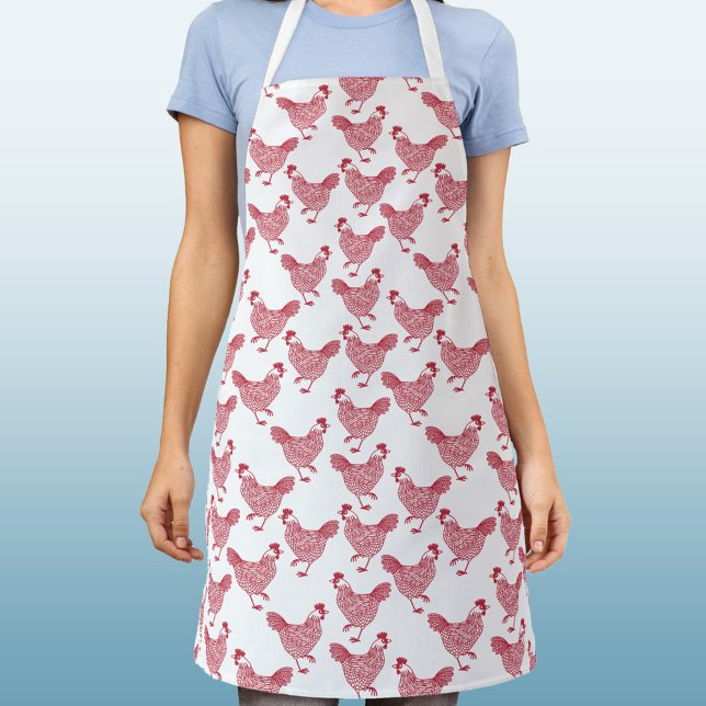 Chicken Hen Schürze (Chicken hen pattern apron)