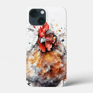 Chicken iPad iPhone Case Wasserfarbe Hen Rooster
