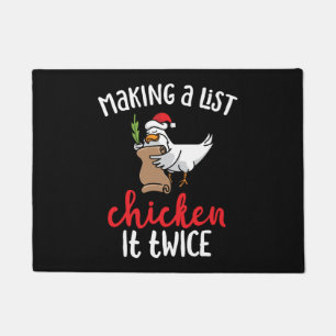 Chicken It zweimal Funny Chicken Weihnachtsdesign Fußmatte
