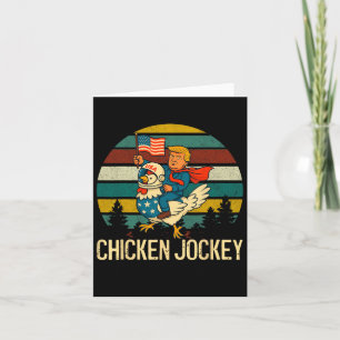 Chicken Jockey Funny Trump Karte
