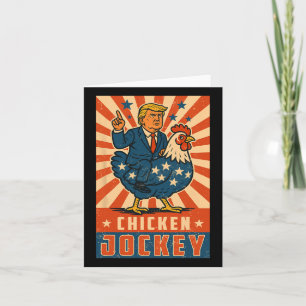 Chicken Jockey Trump Funny Meme 10 Karte