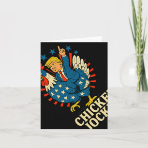 Chicken Jockey Trump Funny Meme 1 Karte