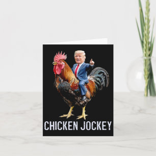 Chicken Jockey Trump Funny Meme 1 Karte