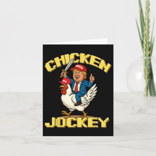 Chicken Jockey Trump Funny Meme 1 Karte
