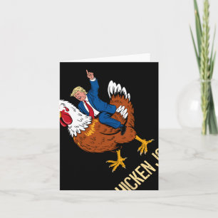 Chicken Jockey Trump Funny Meme 2 Karte