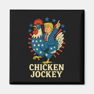 Chicken Jockey Trump Funny Meme 2 Magnet