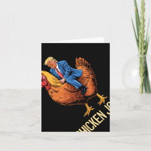 Chicken Jockey Trump Funny Meme 3 Karte