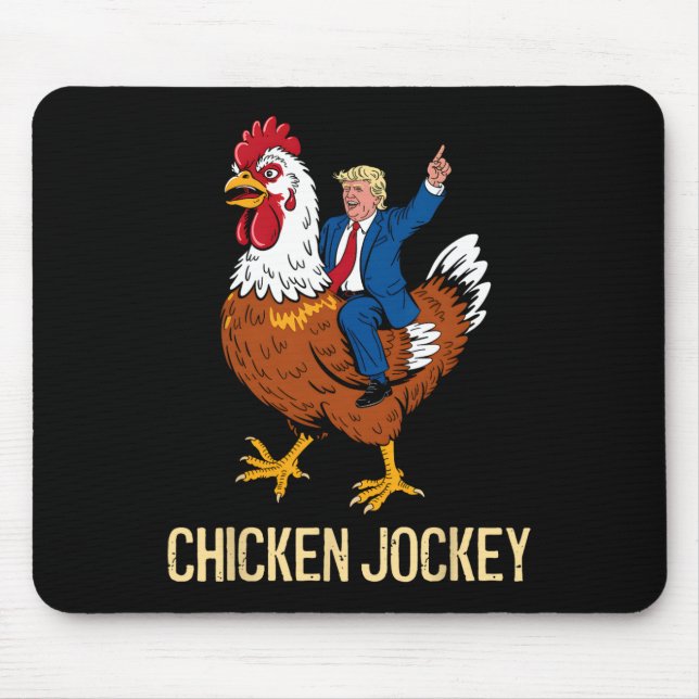 Chicken Jockey Trump Funny Meme 6 Mousepad (Vorne)