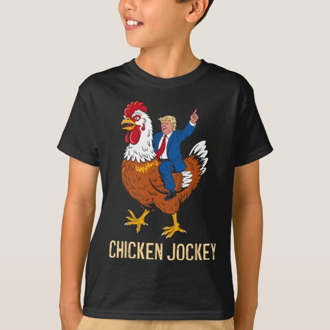 Chicken Jockey Trump Funny Meme 9 T-Shirt (Vorderseite)
