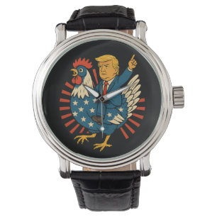 Chicken Jockey Trump Funny Meme Armbanduhr
