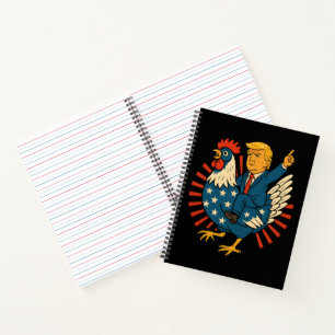 Chicken Jockey Trump Funny Meme Notizbuch