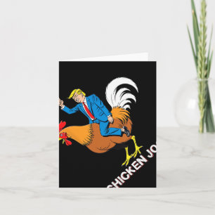 Chicken Jockey Trump Funny Meme Surreal Spaß T-Shi Karte