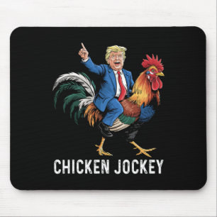 Chicken Jockey Trump Funny Meme Surreal Spaß T-Shi Mousepad