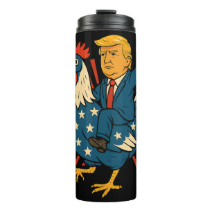 Chicken Jockey Trump Funny Meme Thermosbecher