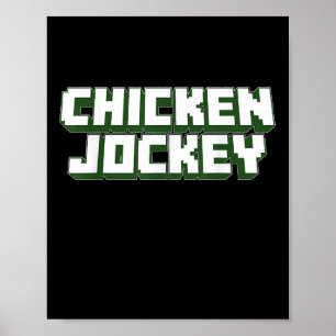 Chicken Jockey Video Game Viral Gamer Meme Kostüm Poster