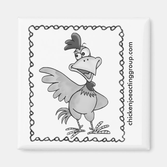 Chicken Joe Gerahmt Magnet (Vorne)