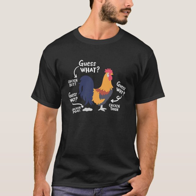 Chicken Joke Guess Why Farm T-Shirt (Vorderseite)