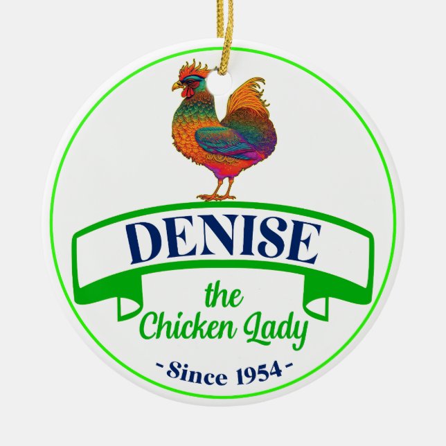 Chicken Lady Keramik Ornament (Vorne)