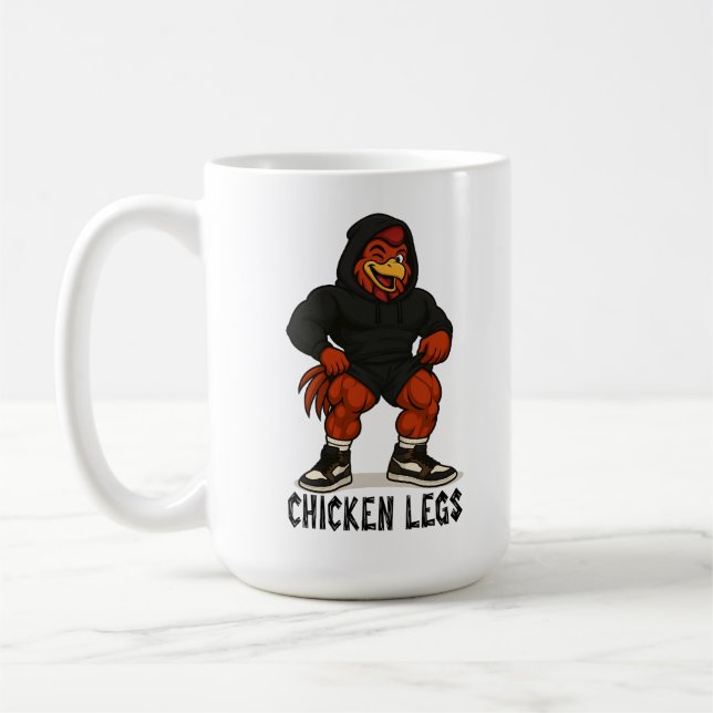 Chicken Legs – Funny Jacked Chicken Gym Workout Kaffeetasse (Links)