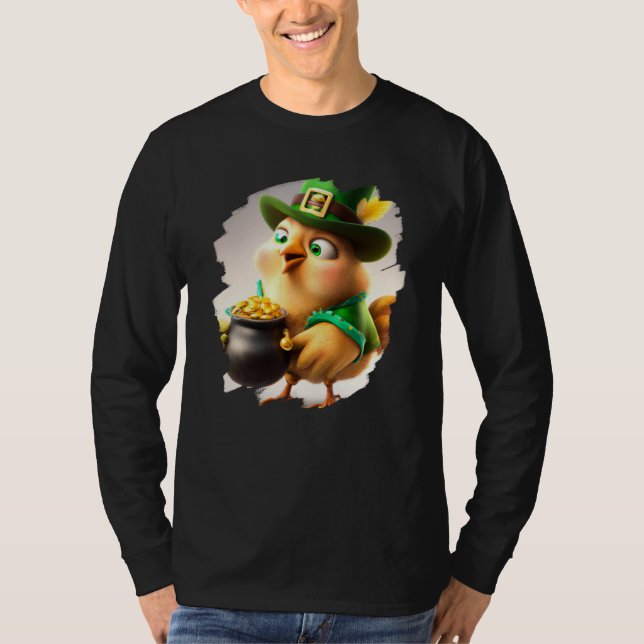 Chicken Leprechaun St Patricks Day Chicken  3 T-Shirt (Vorderseite)