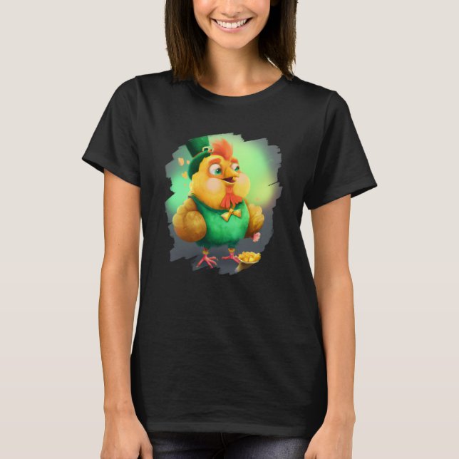 Chicken Leprechaun St Patricks Day Chicken T-Shirt (Vorderseite)