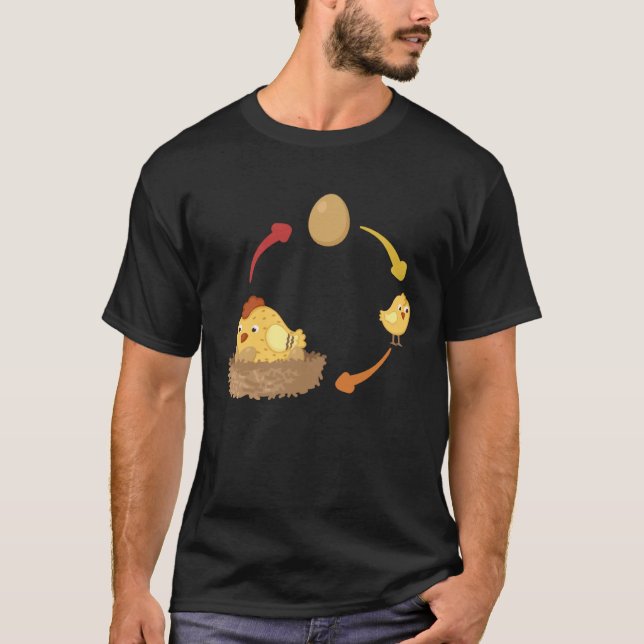 Chicken life cycle chick chicken chicken eggs chic T-Shirt (Vorderseite)