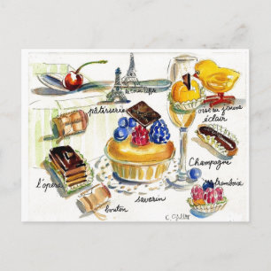 Chicken Little besucht Paris Postkarte