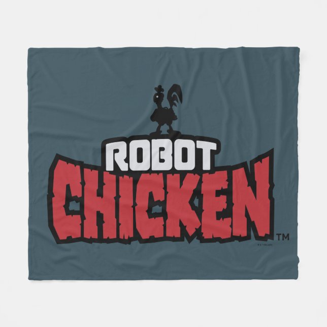Chicken Logo Fleecedecke (Vorderseite (Horizontal))