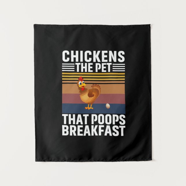 Chicken Lover | Chickens The Pet Wandteppich (Vorderseite)