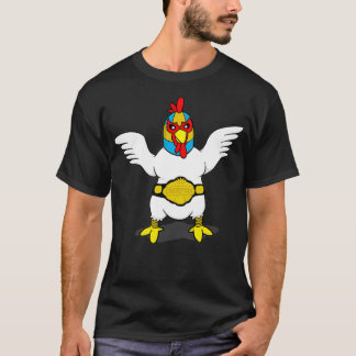 Chicken Luchador Maske Cartoon kämpfen Wrestler T-Shirt