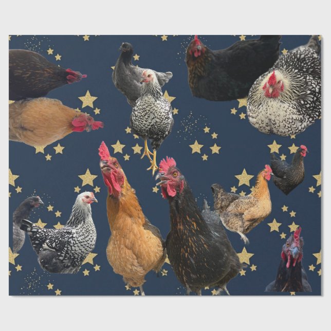 Chicken Mania 2 All Occasion Wrapping Paper Geschenkpapier (Flach)