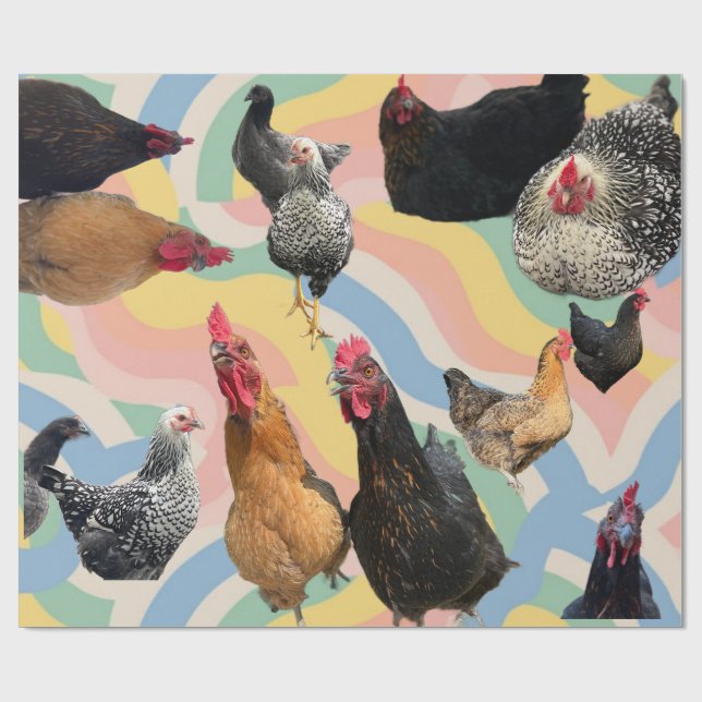 Chicken Mania 2 All Occasion Wrapping Paper Geschenkpapier (Flach)