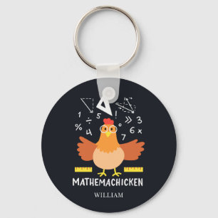 Chicken Math Gag Funny Mathemachicken Teacher Schlüsselanhänger