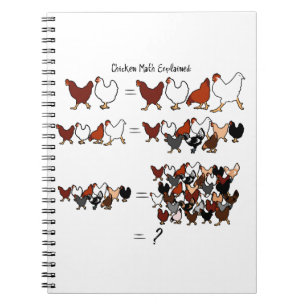 Chicken Math Notebook Notizblock