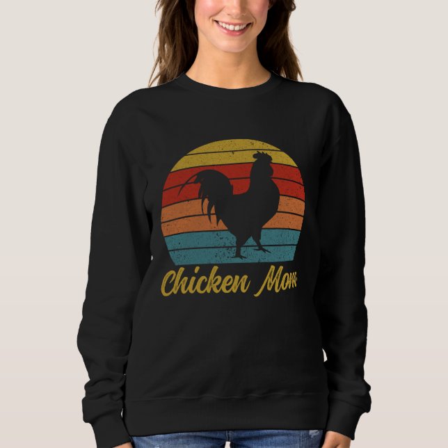 Chicken Mom Retro Chicken Owner Chicken  Chicken M Sweatshirt (Vorderseite)